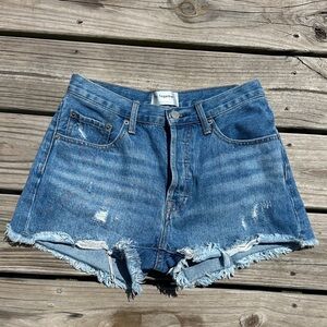 By Together Blue Distressed Jean Shorts